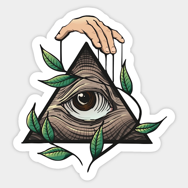 Illuminati Nature Sticker by Cool-Ero